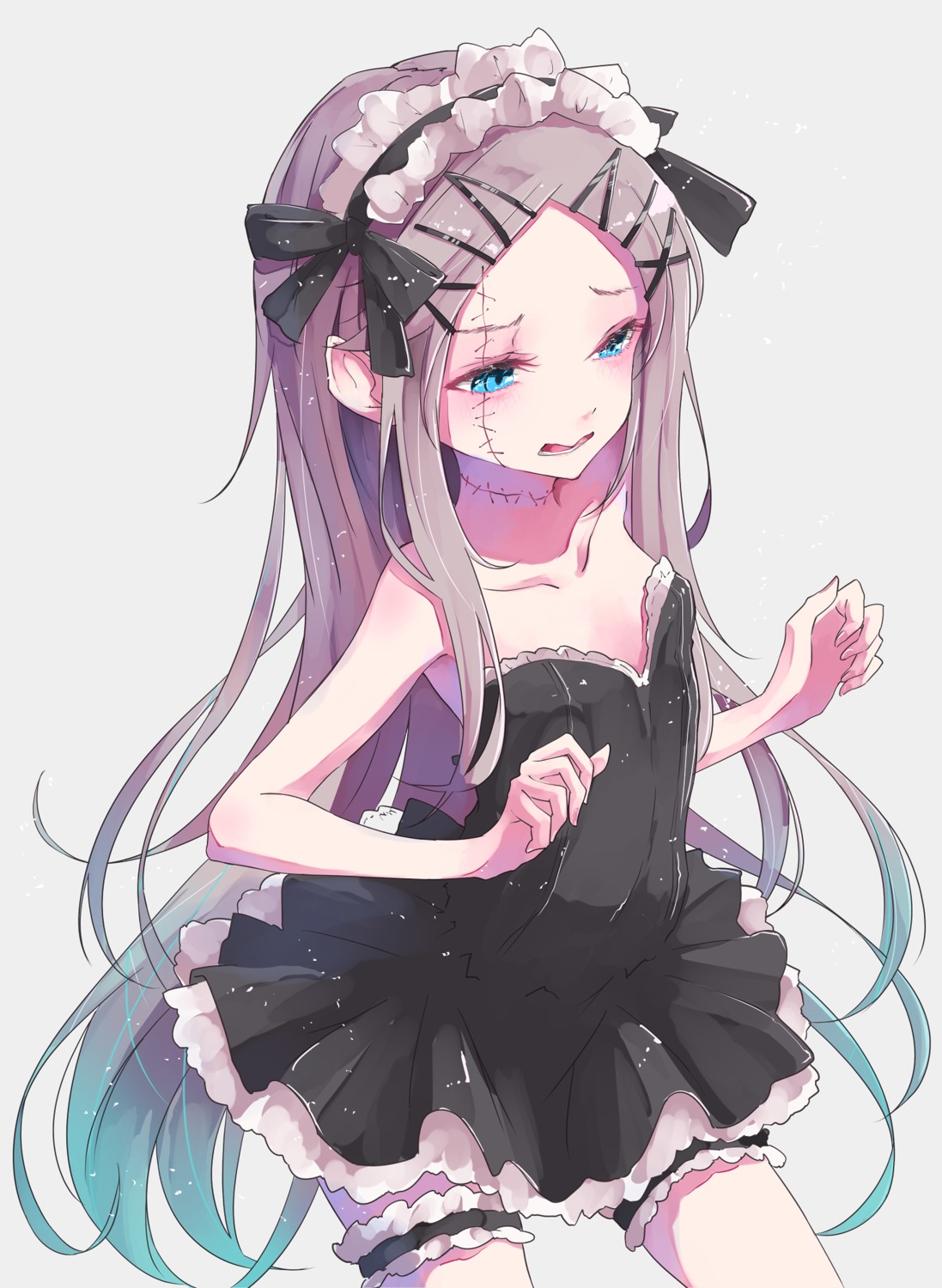 dress, garter, gothic_lolita, lolita_fashion, ninniku_mashimashi