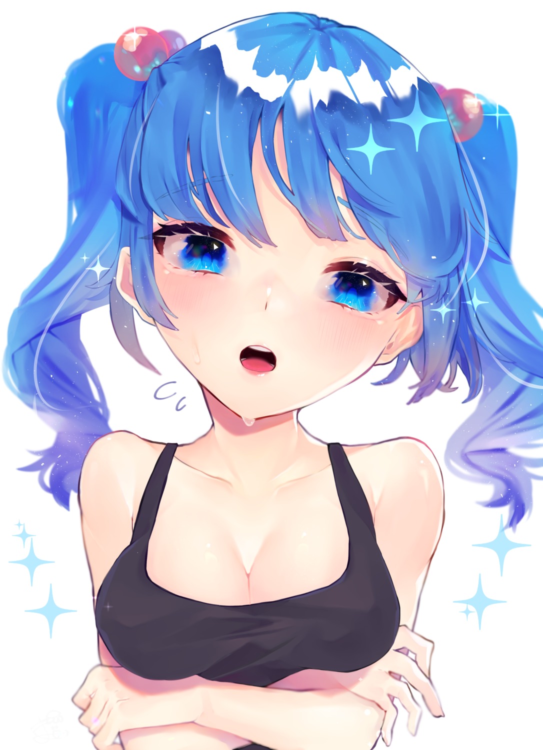 breast_hold, cleavage, kappa_mame, kawashiro_nitori, touhou