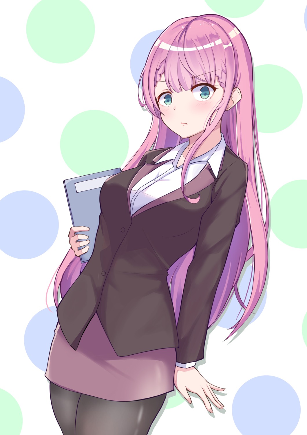 bokutachi_wa_benkyou_ga_dekinai, business_suit, kirisu_mafuyu, pantyhose, pheromone