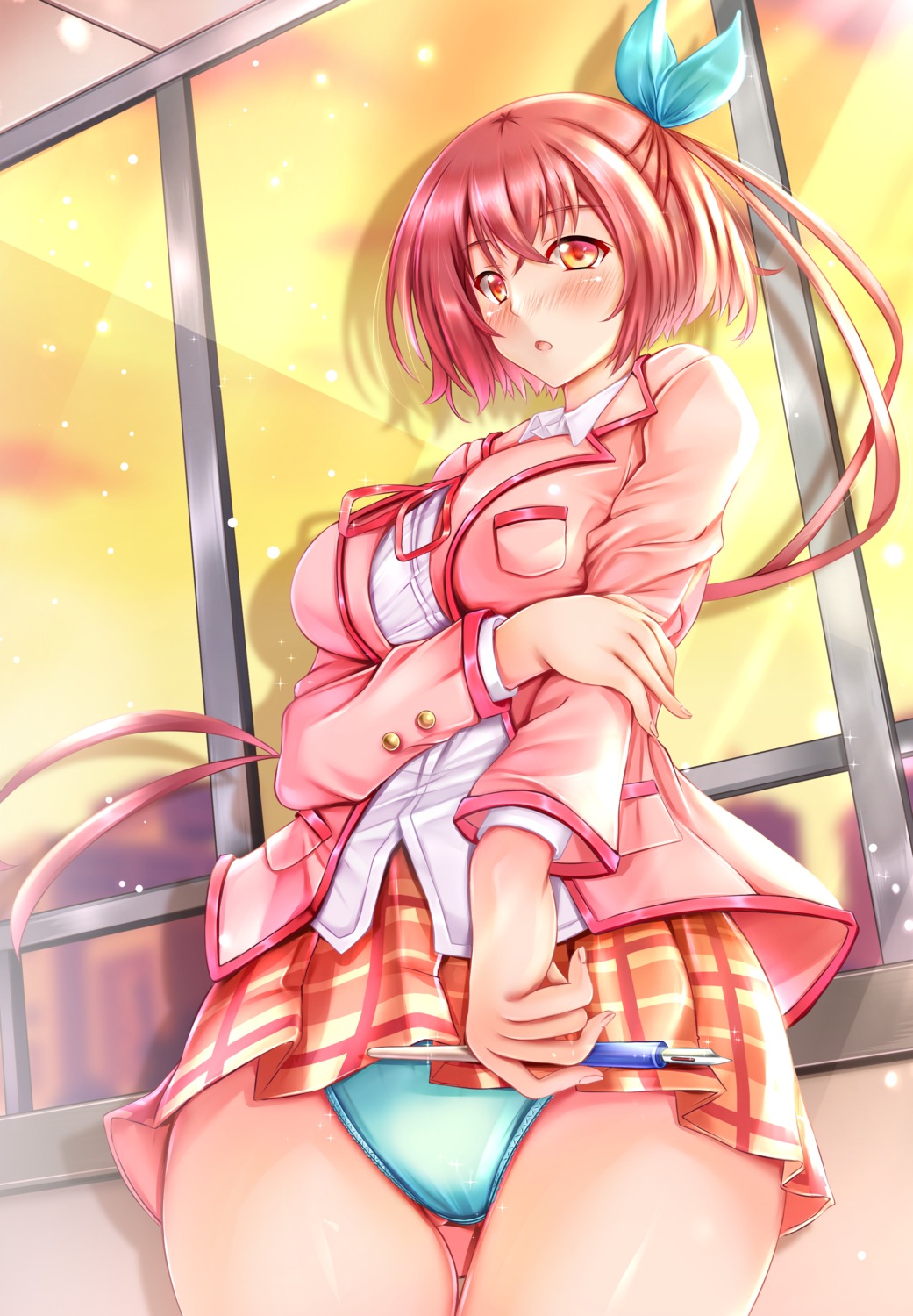 breast_hold, kawaikereba_hentai_demo_suki_ni_natte_kuremasu_ka?, nanjou_mao, pantsu, seifuku, siki2046