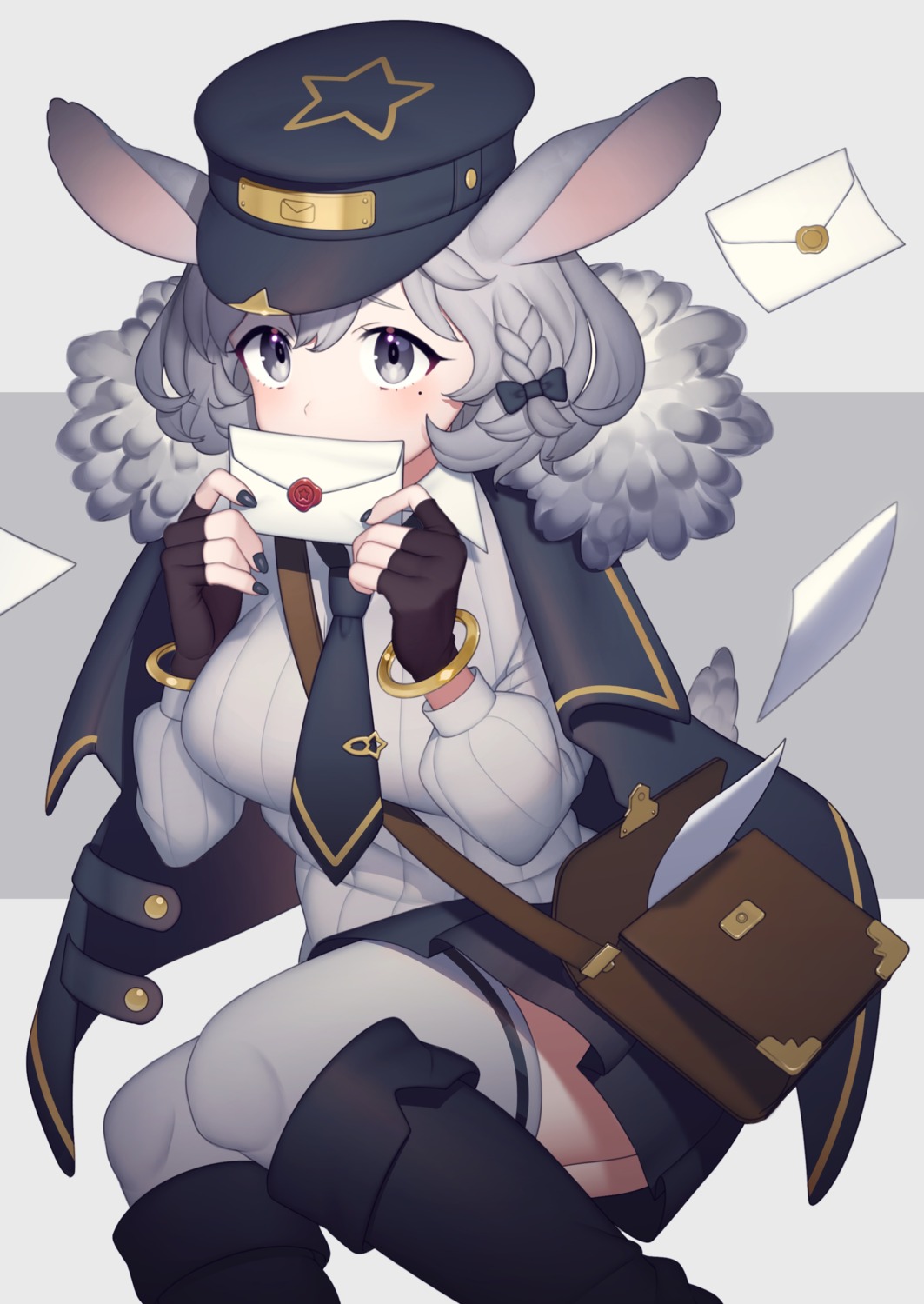 animal_ears, tail, thighhighs, uniform, yoshihiro_(yoshihiro12190)