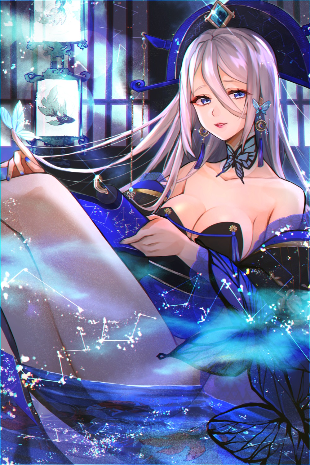 cleavage, houchi_shoujo, hutuu_(1121), japanese_clothes, skirt_lift, wet