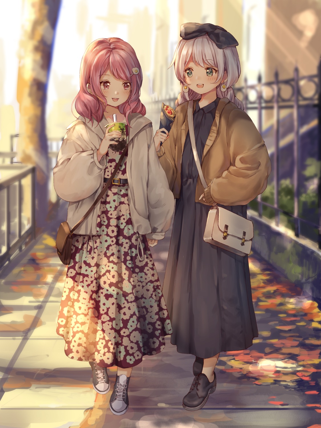bang_dream!, dress, maruyama_aya, nogi_momoko, sweater, wakamiya_eve