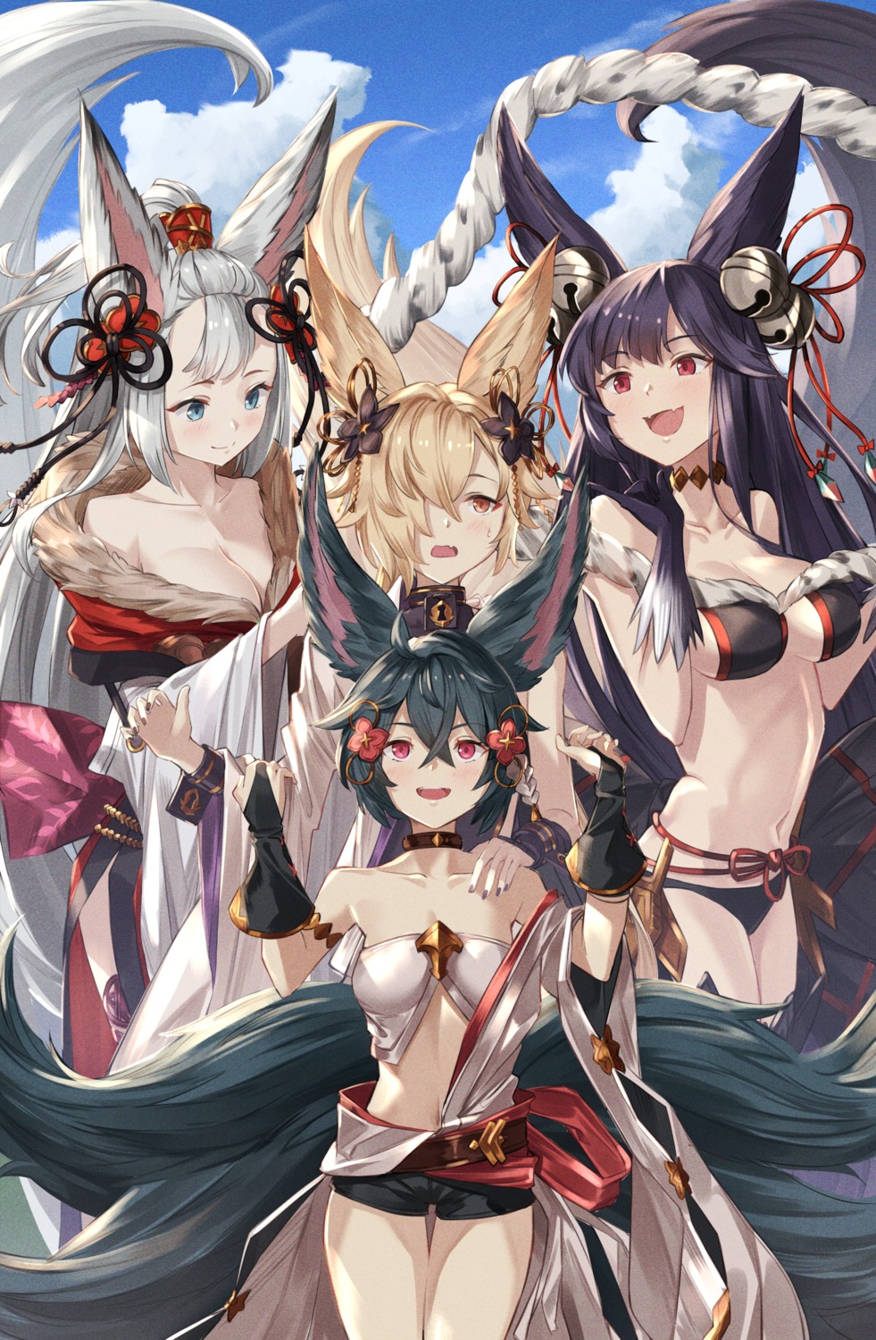 animal_ears, basil_(st_1), granblue_fantasy, kou_(granblue_fantasy), socie_(granblue_fantasy), tail, you_(granblue_fantasy), yuel_(granblue_fantasy)