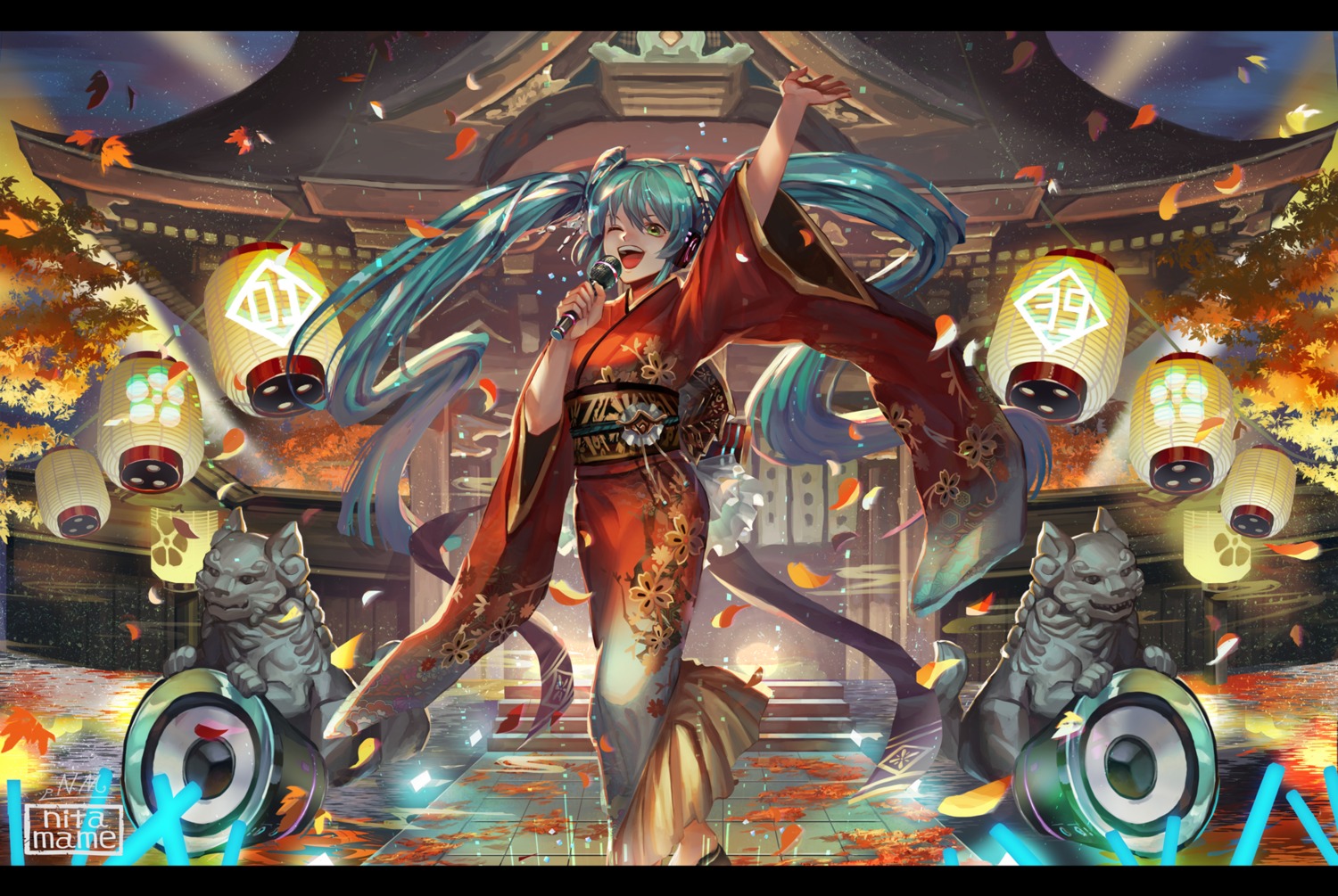 hatsune_miku, kyoto_nippon_festival, nitamame, vocaloid