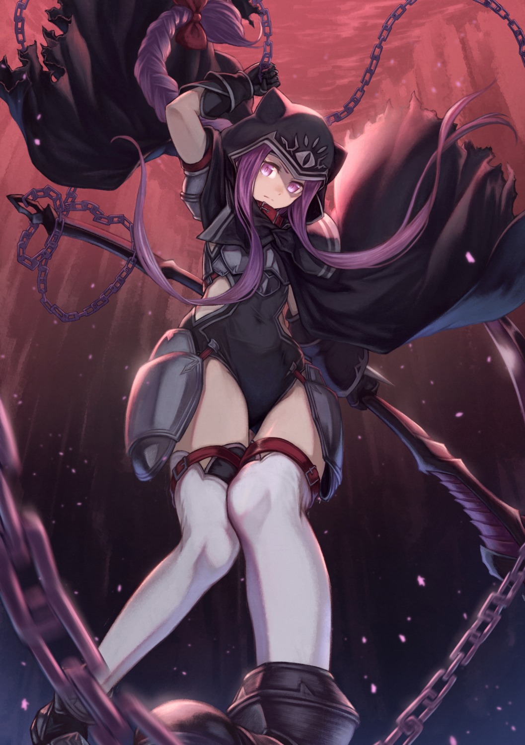 armor, fate/grand_order, leotard, medusa_(fate), thighhighs, yasu_(segawahiroyasu)
