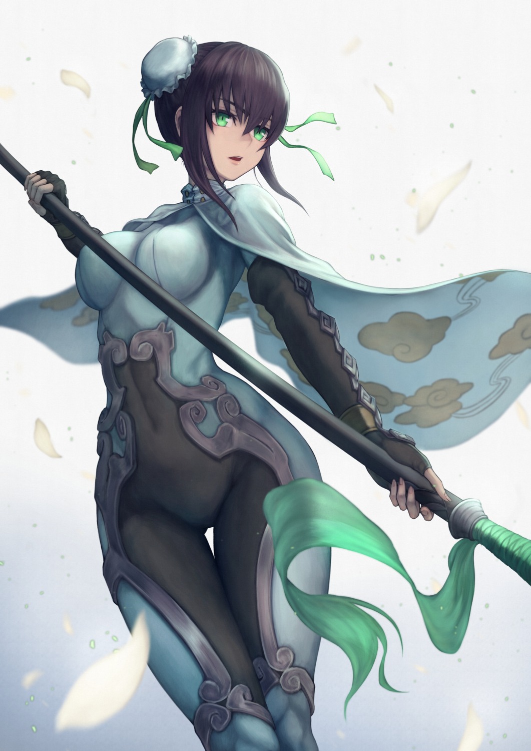 bodysuit, fate/grand_order, qin_liangyu_(fate), weapon, yasu_(segawahiroyasu)