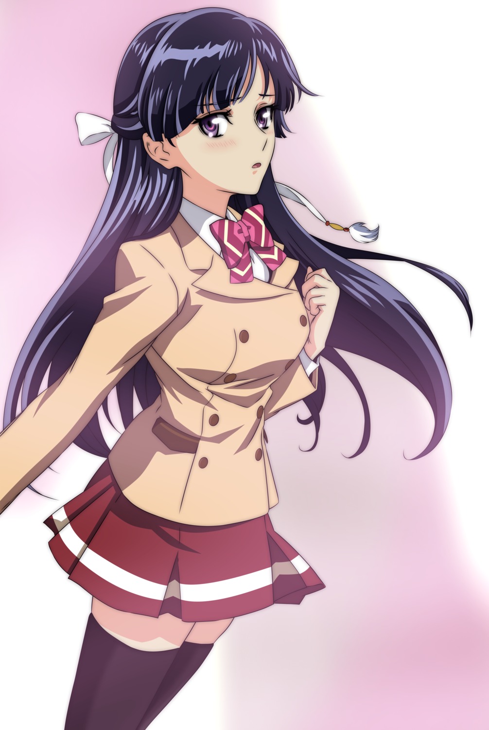 kakumeiki_valvrave, rukino_saki, seifuku, tagme, thighhighs, vector_trace