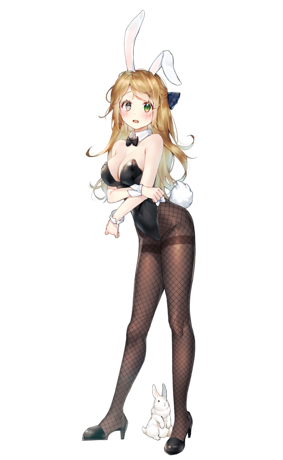 animal_ears, bunny_ears, bunny_girl, heels, pantyhose, puckjjick_(belbesi19), tail
