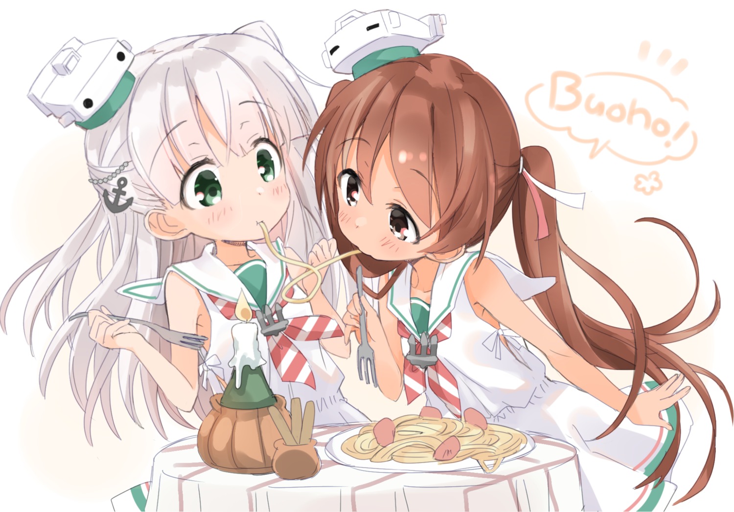 hizuki_yayoi, kantai_collection, libeccio_(kancolle), maestrale_(kancolle), seifuku, yuri