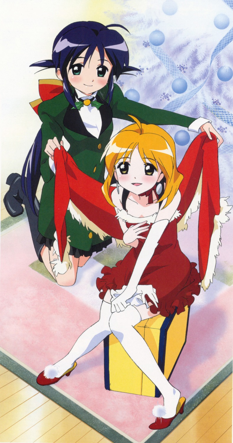 andou_mahoro, andou_minawa, christmas, mahoromatic, shibata_yuka