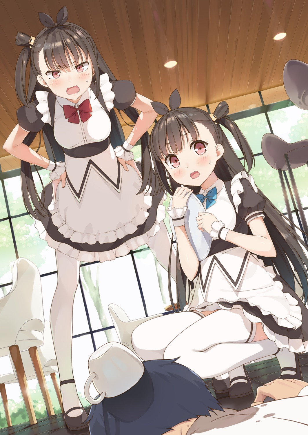 maid, thighhighs, tsubure_manjuu