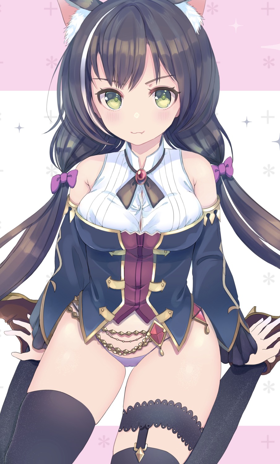 ancolatte_(onikuanco), animal_ears, garter, karyl_(princess_connect), princess_connect!, princess_connect!_re:dive, stockings, thighhighs