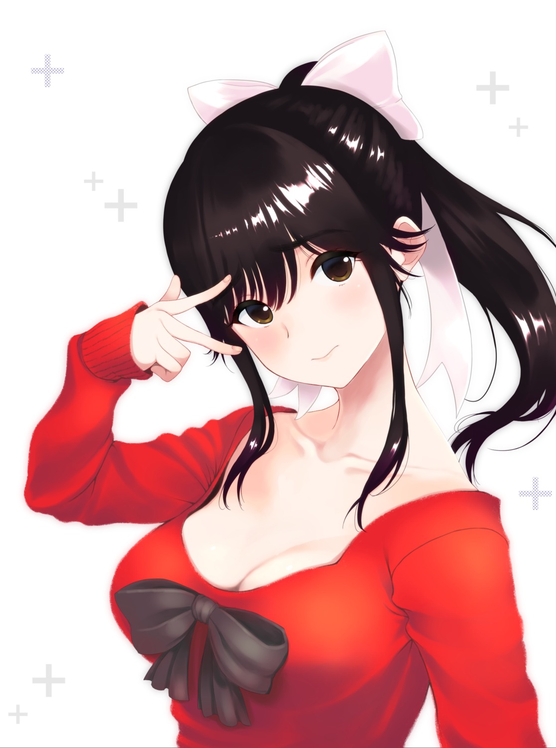 cleavage, love_plus, masaoka_misaki, sweater, takane_manaka