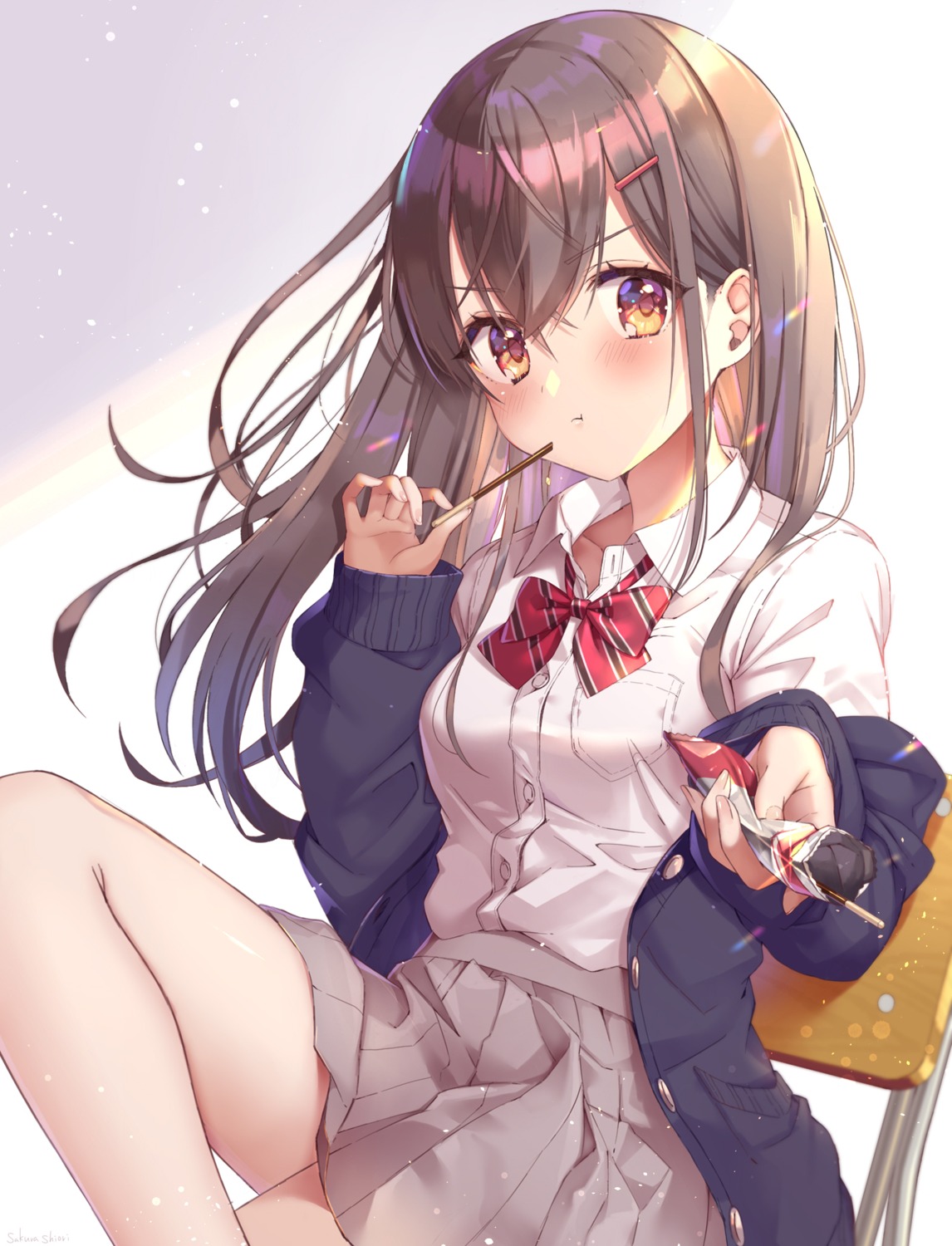 sakura_shiori, seifuku, sweater