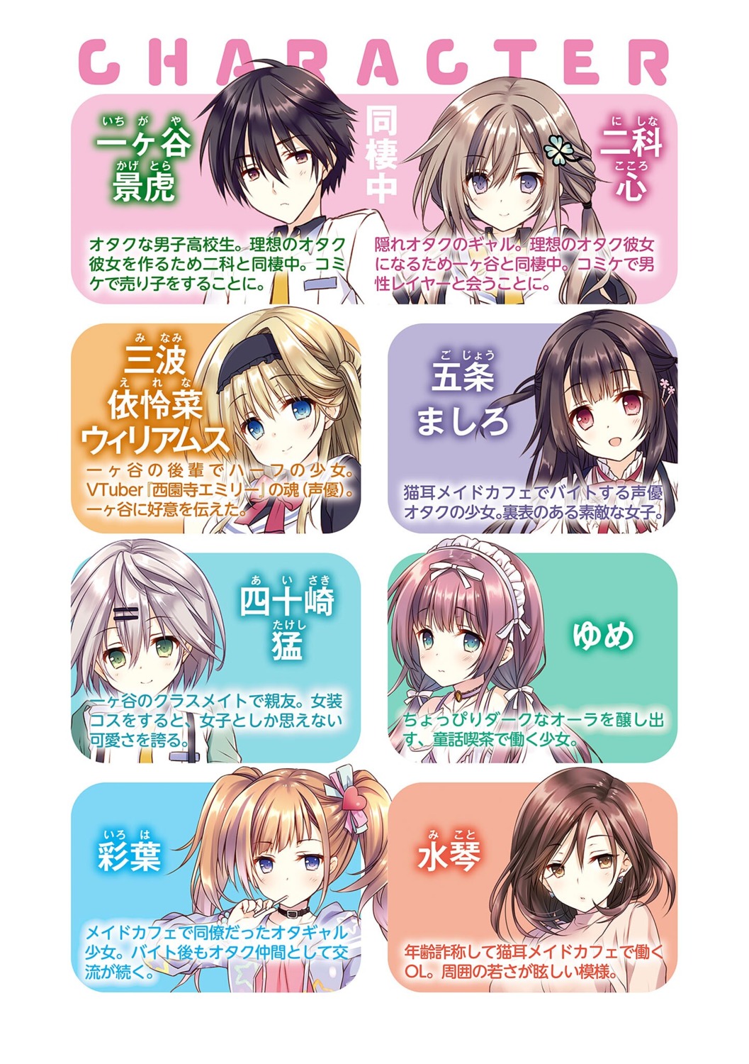 dousei_kara_hajimaru_otaku_kanojo_no_tsukurikata, gojyou_mashiro, minami_erena_williams, nishina_kokoro, seifuku, tatekawa_mako