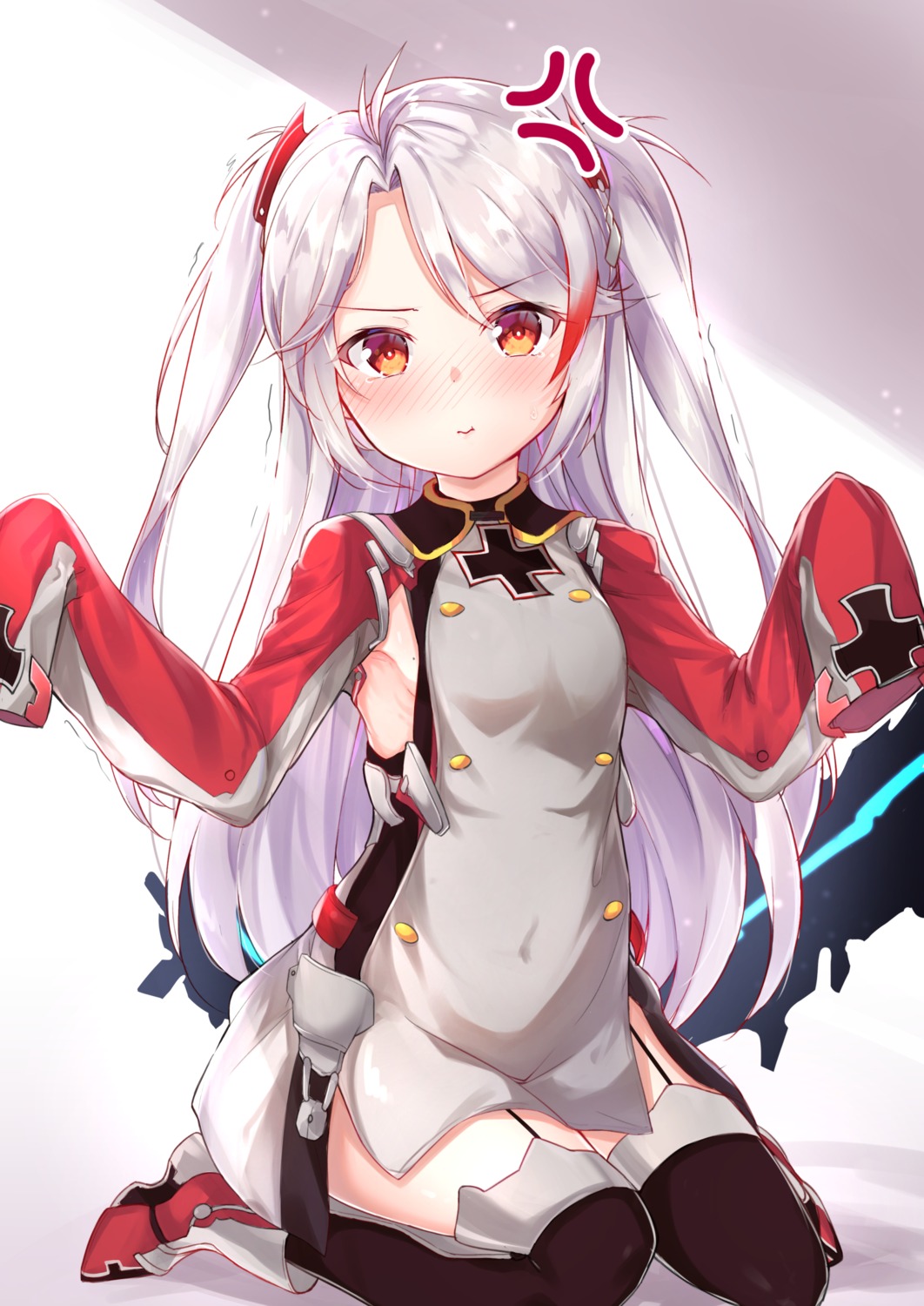 azur_lane, prinz_eugen_(azur_lane), stockings, thighhighs, tiguruvurumudo_vuorun, uniform
