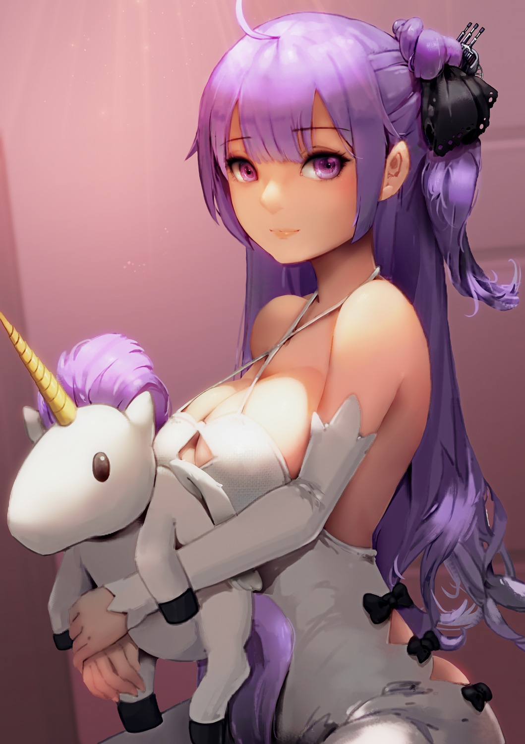 aduo, azur_lane, cleavage, dress, unicorn_(azur_lane)