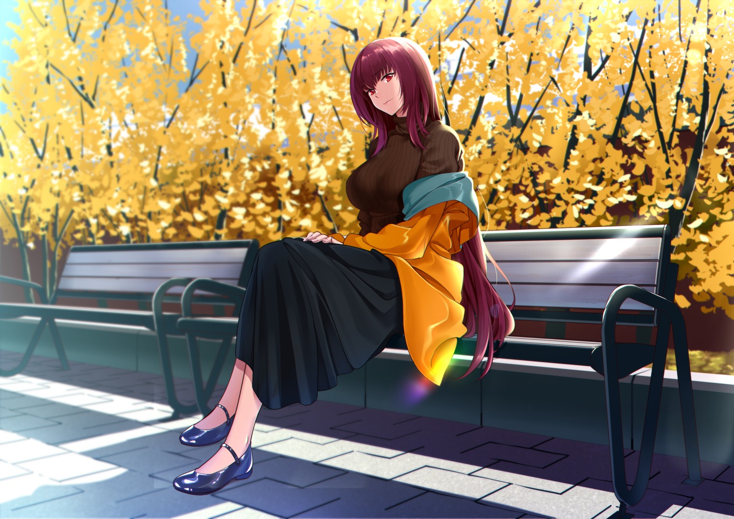 fate/grand_order, scathach_(fate), shijie_jianfa, sweater