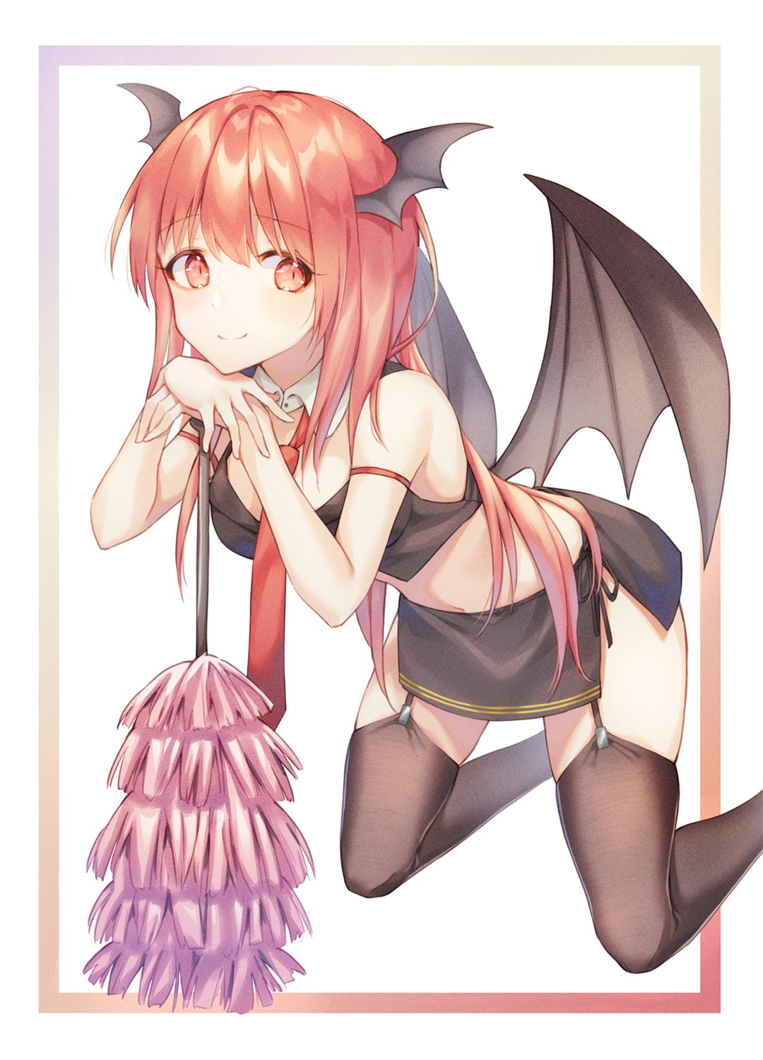 cha_chya, koakuma, stockings, thighhighs, touhou, wings