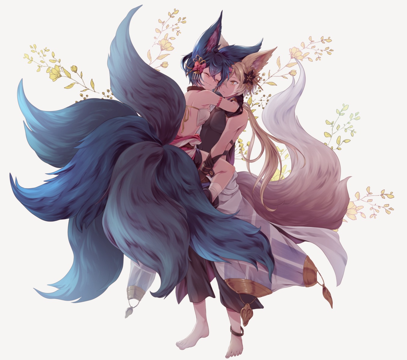 animal_ears, granblue_fantasy, kitsune, kou_(granblue_fantasy), lov_n_n, tail, you_(granblue_fantasy)
