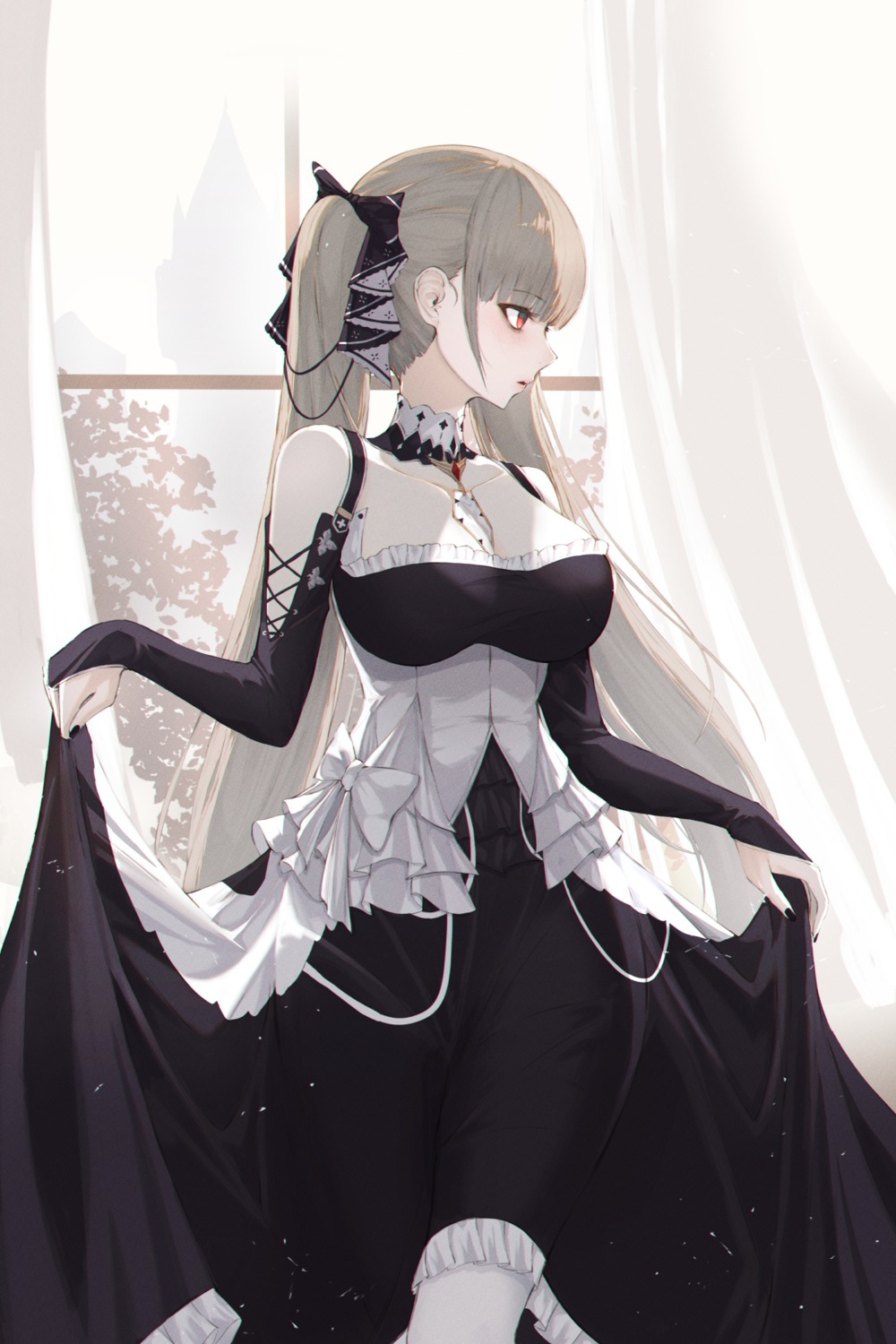 azur_lane, formidable_(azur_lane), gothic_lolita, lolita_fashion, neon_(pixiv_31150749), skirt_lift