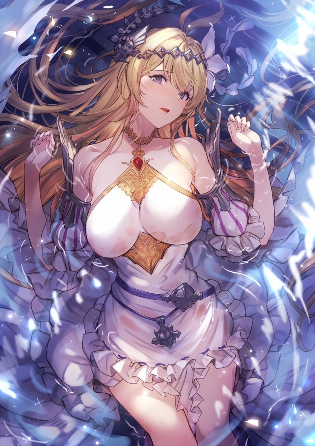 granblue_fantasy, jeanne_d'arc, jeanne_d'arc_(granblue_fantasy), kakage, see_through, wet, wet_clothes
