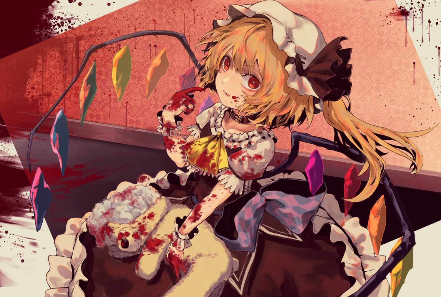 berabou, blood, flandre_scarlet, touhou, wings