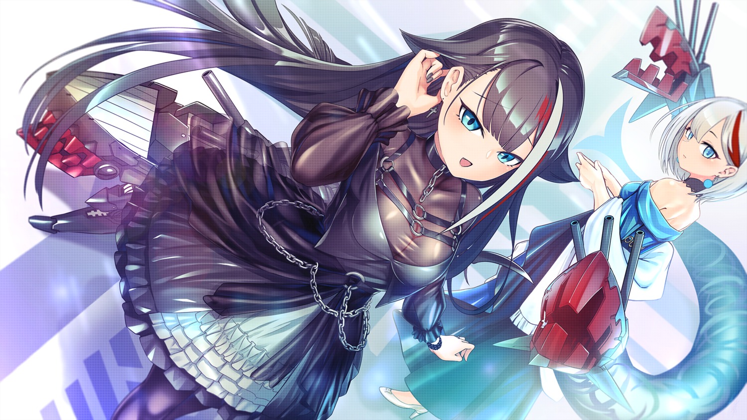 admiral_graf_spee_(azur_lane), azur_lane, deutschland_(azur_lane), dress, see_through, seigetsu_kotaku