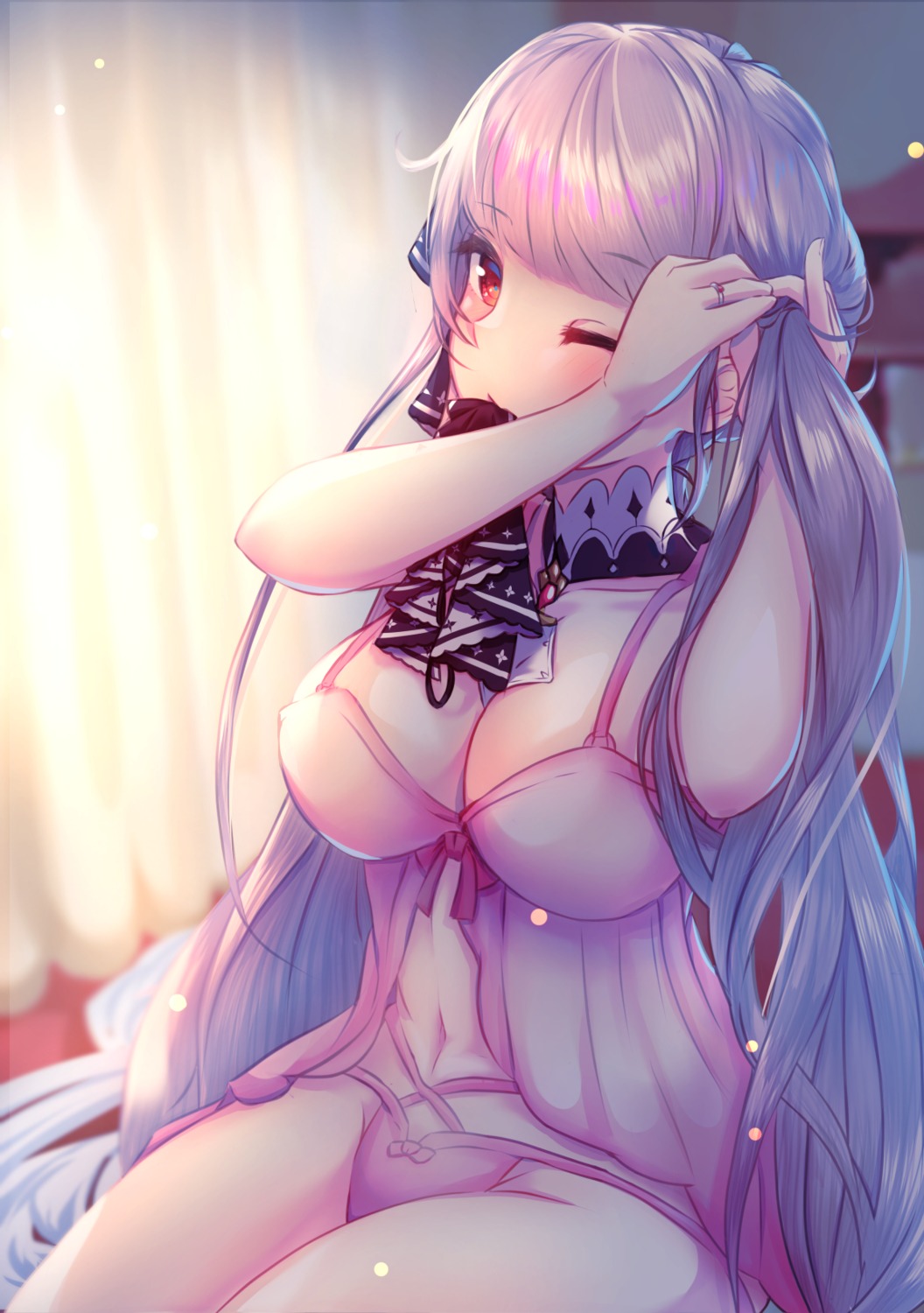 azur_lane, cleavage, formidable_(azur_lane), purple_(jobseeking)