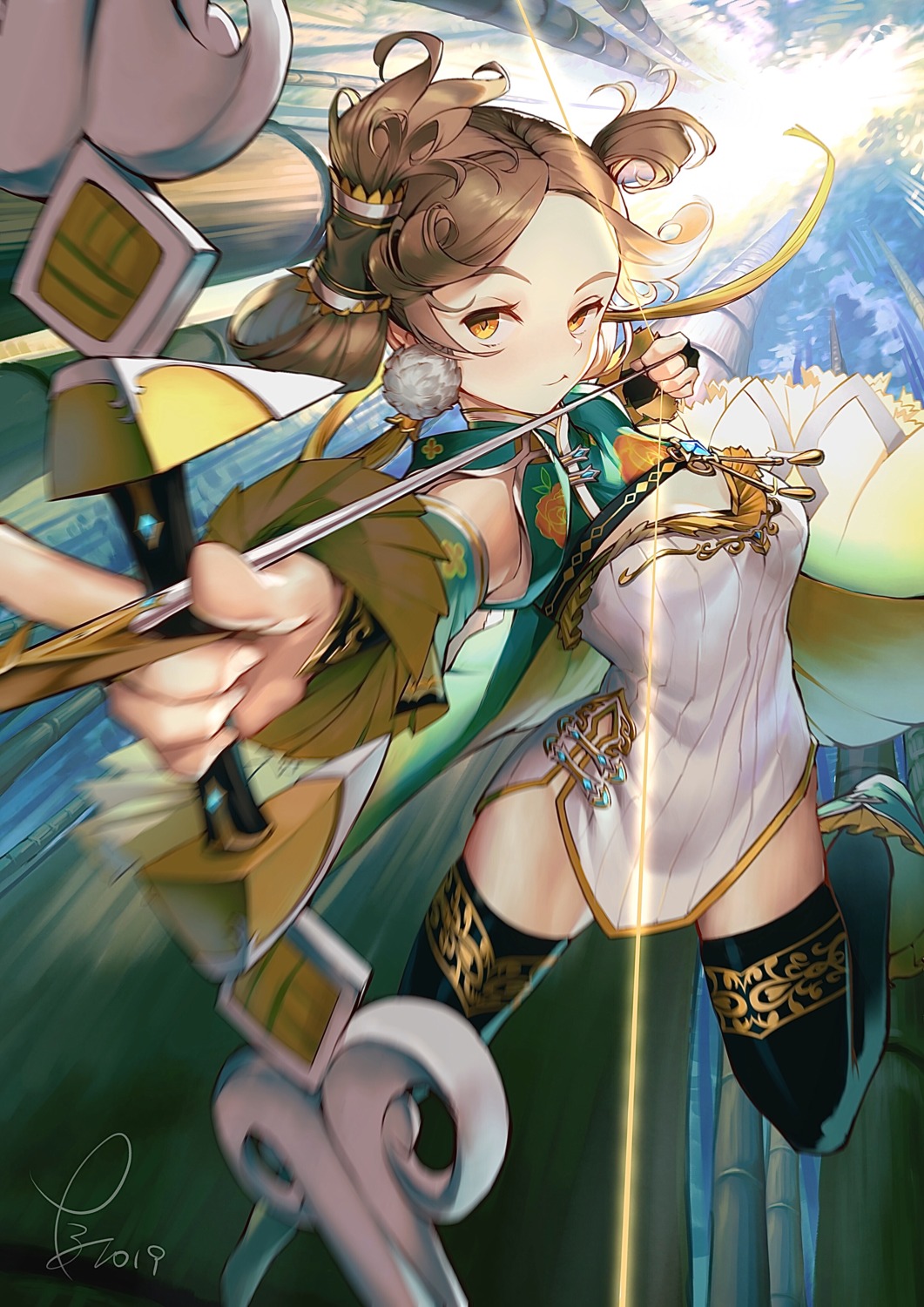 chinadress, houchi_shoujo, midorimura_naoki, thighhighs, weapon