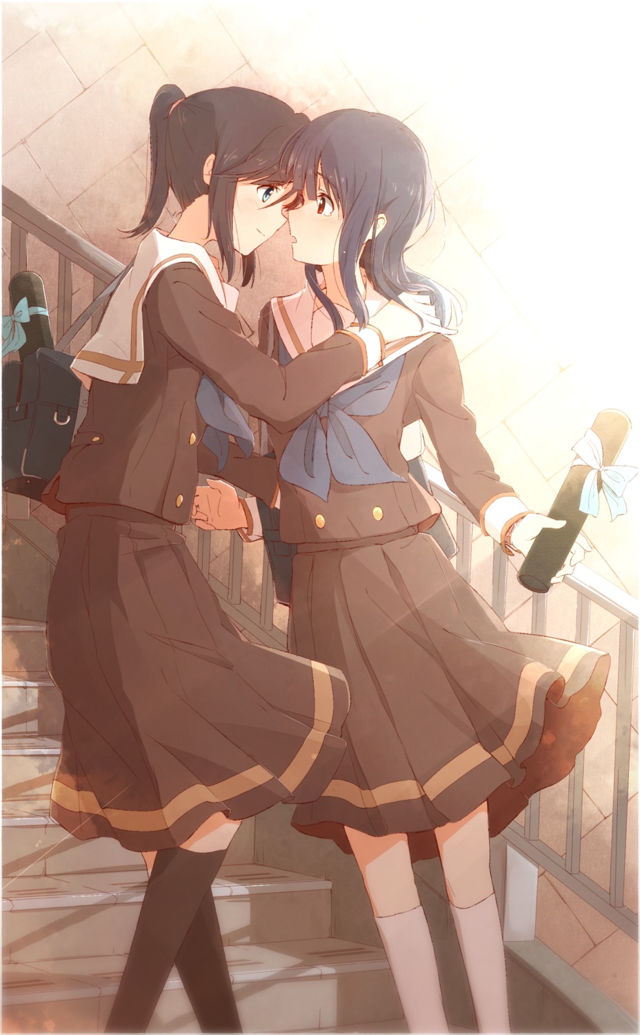 hibike!_euphonium, kasaki_nozomi, liz_to_aoi_tori, sawara65, seifuku, yoroizuka_mizore, yuri
