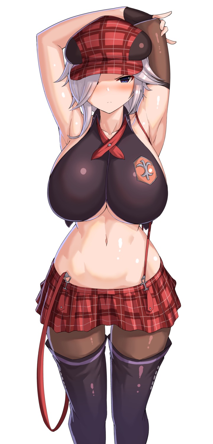 alisa_ilinichina_amiella, god_eater, kagi_f, pantyhose, thighhighs, underboob