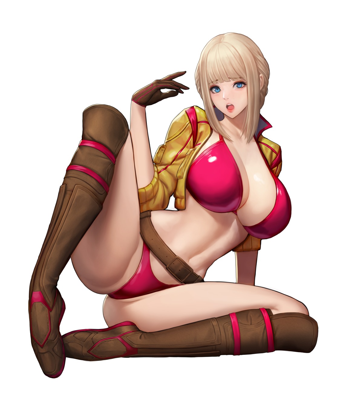 bikini, cleavage, kim_jungon, open_shirt, swimsuits