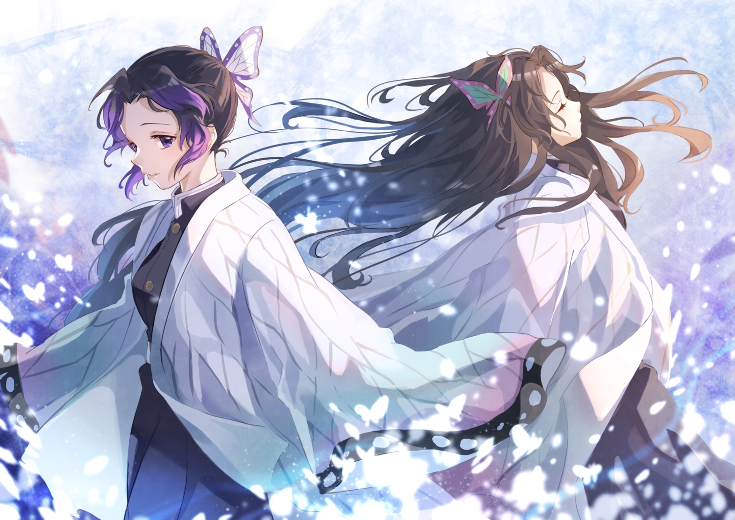 ittetsu_taro, japanese_clothes, kimetsu_no_yaiba, kochou_kanae, kochou_shinobu, uniform
