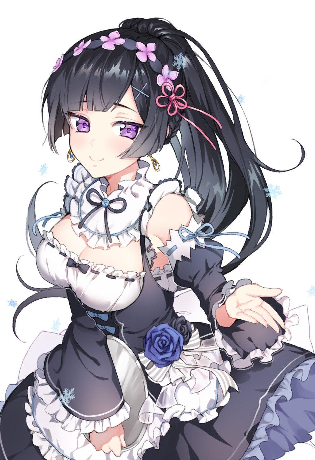 bang_dream!, bang_dream!_episode_of_roselia, bari_dal, cleavage, cosplay, re:zero_kara_hajimeru_isekai_seikatsu, rem_(re_zero), shirokane_rinko