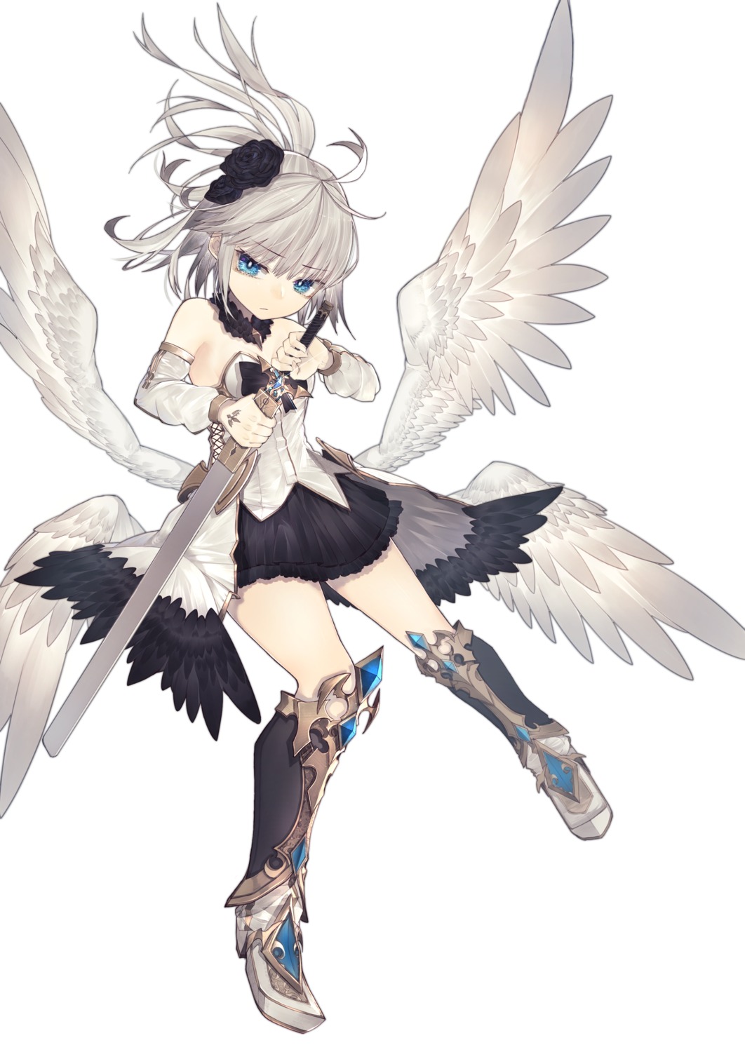 armor, heels, riuichi, sword, wings