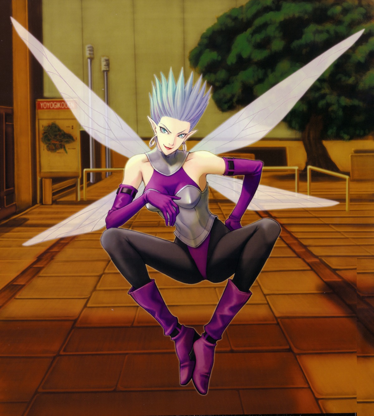 bodysuit, fairy, high_pixie, megaten, pantyhose, pointy_ears, shin_megami_tensei, tagme, wings