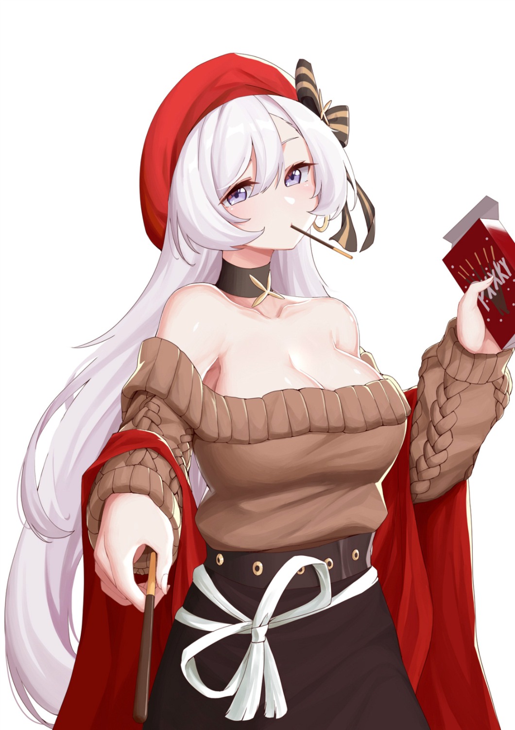 azur_lane, belfast_(azur_lane), cleavage, da_chu_z_jun, no_bra, sweater