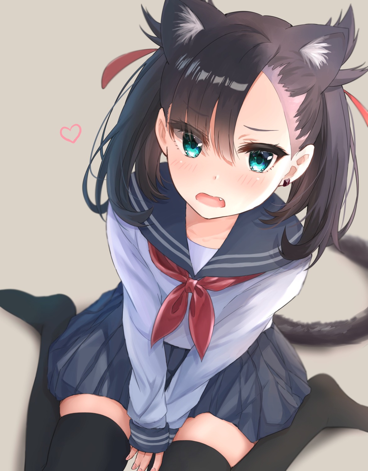 animal_ears, haru_(re_ilust), mary_(pokemon), nekomimi, pokemon, pokemon_swsh, seifuku, tail