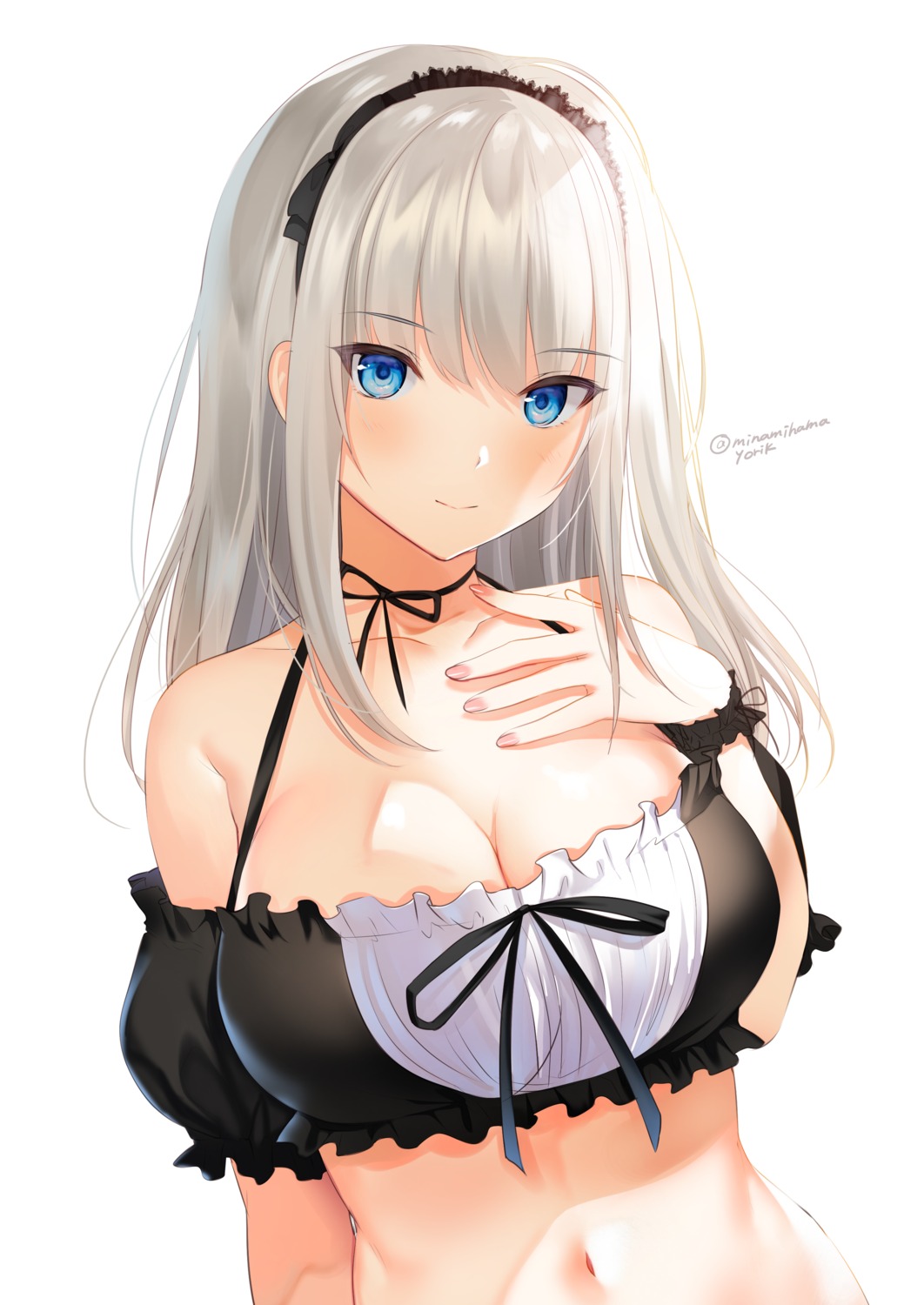 bikini_top, cleavage, maid, minamihama_yoriko, swimsuits