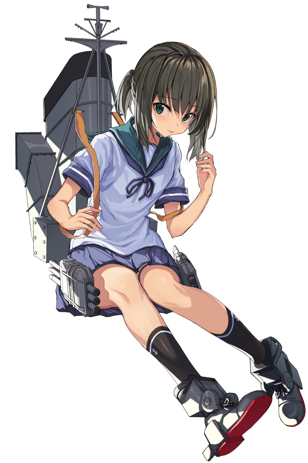 fubuki_(kancolle), gun, kantai_collection, oweee, seifuku