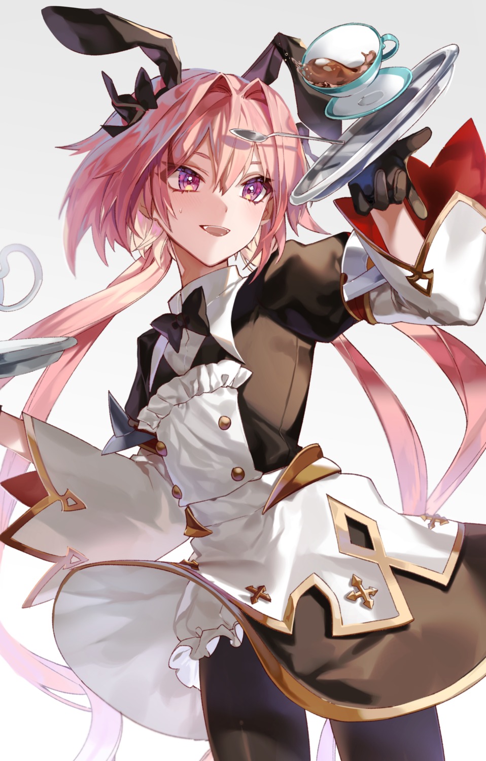 animal_ears, astolfo_(fate), bloomers, bunny_ears, fate/grand_order, maid, pantyhose, s2riridoll