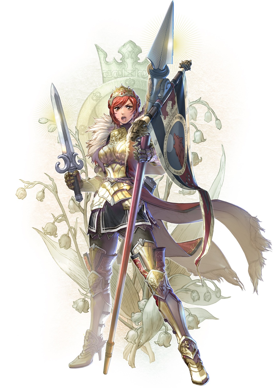 armor, heels, hilde, kawano_takuji, pantyhose, soul_calibur, soul_calibur_vi, sword, weapon