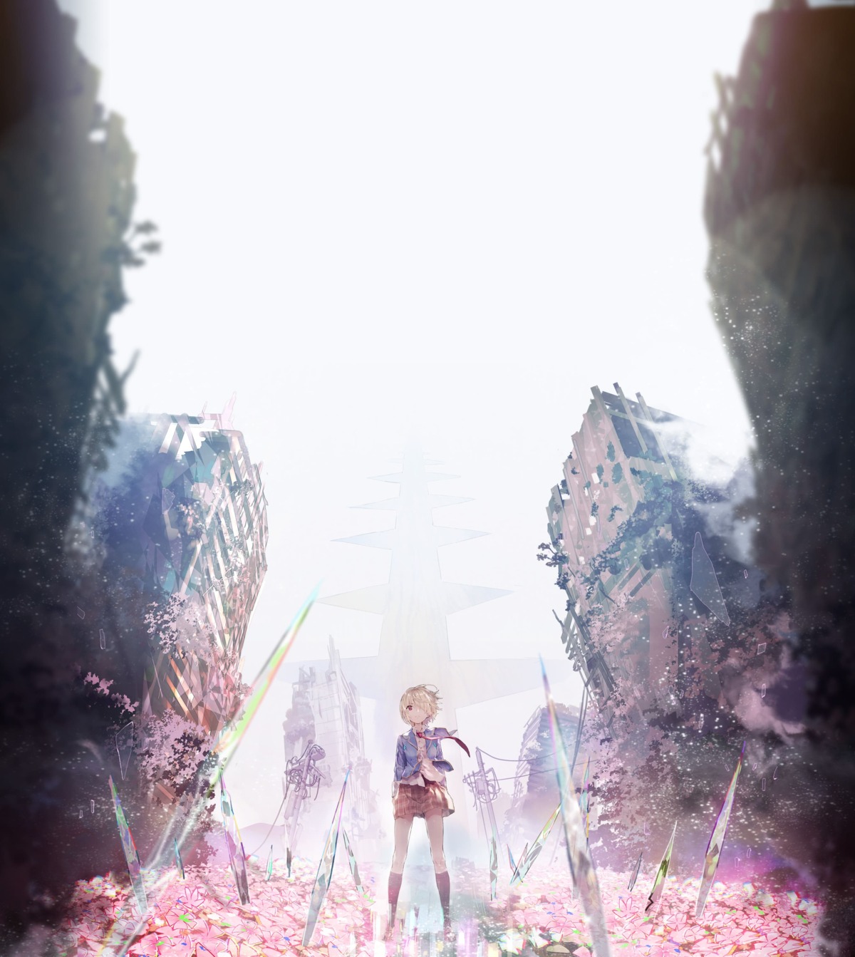 heaven_burns_red, kayamori_ruka, key, landscape, seifuku, wfs, yuugen