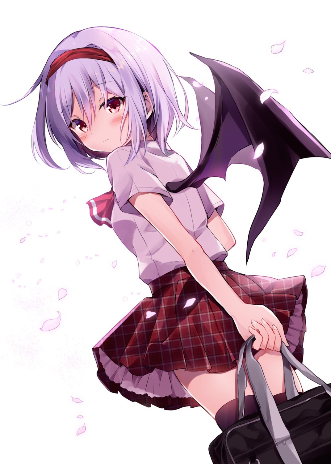 hyurasan, remilia_scarlet, seifuku, thighhighs, touhou, wings