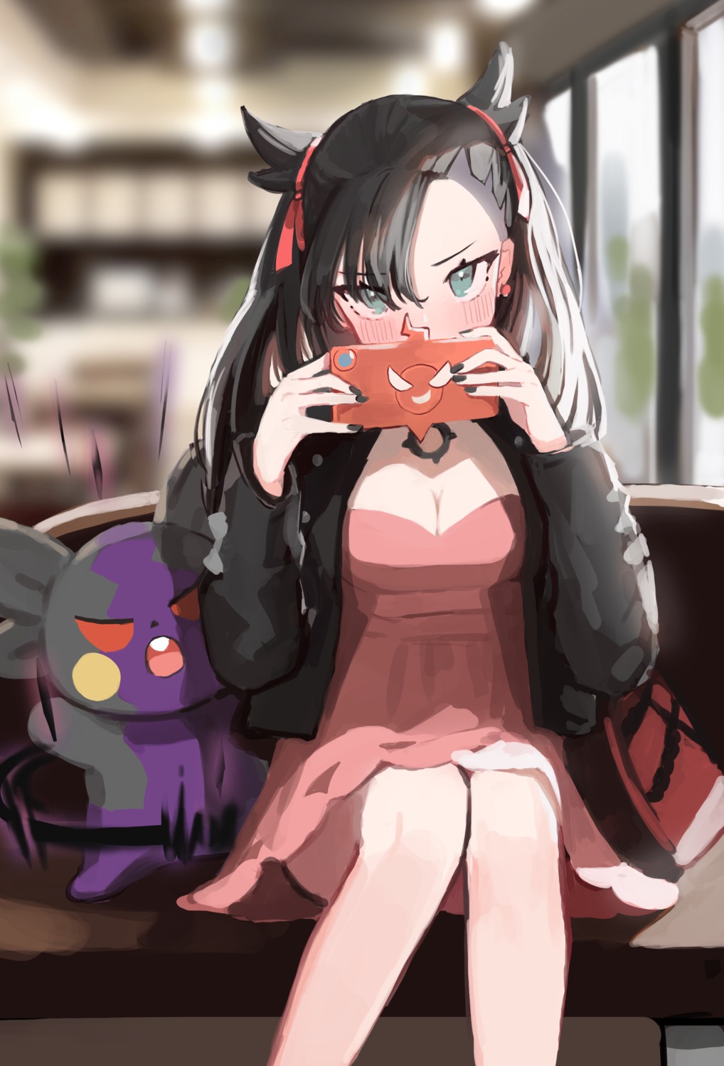 cleavage, dress, mary_(pokemon), pokemon, pokemon_swsh, rotom, seorang