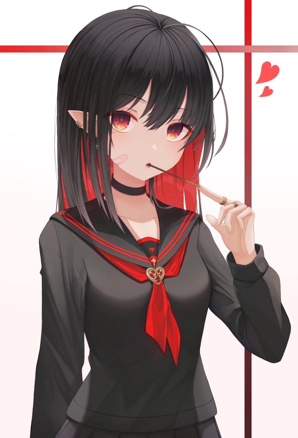 fakegeo, pointy_ears, seifuku
