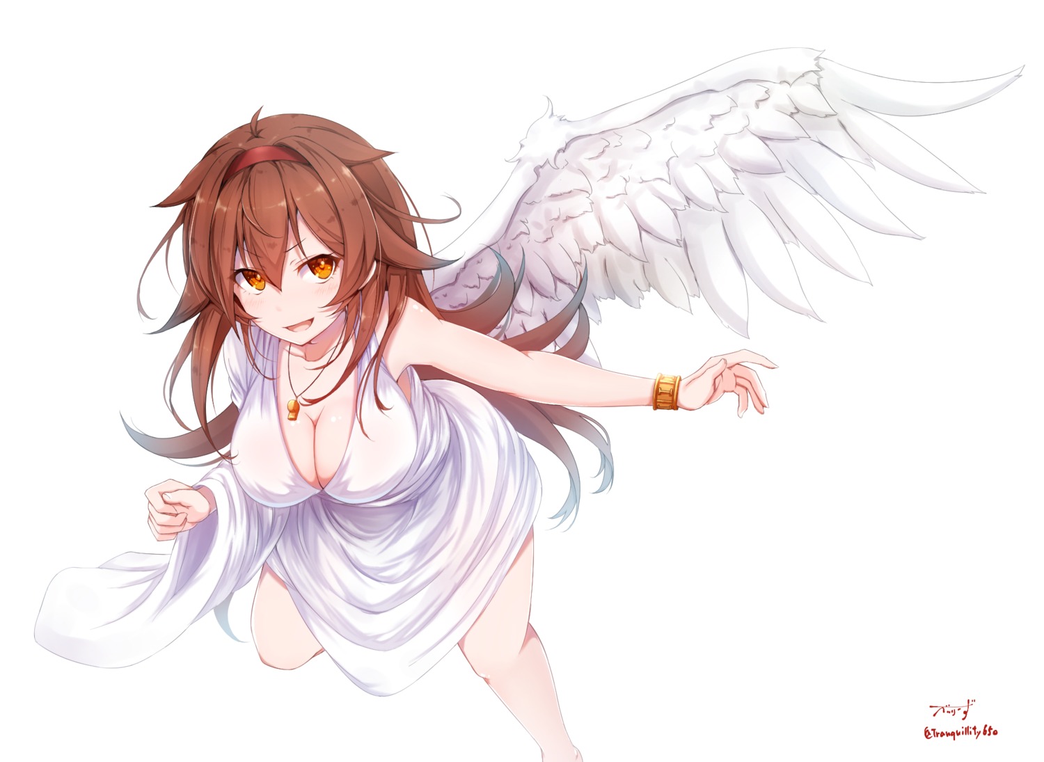 baileys_(tranquillity650), cleavage, dress, kantai_collection, shiratsuyu_(kancolle), wings