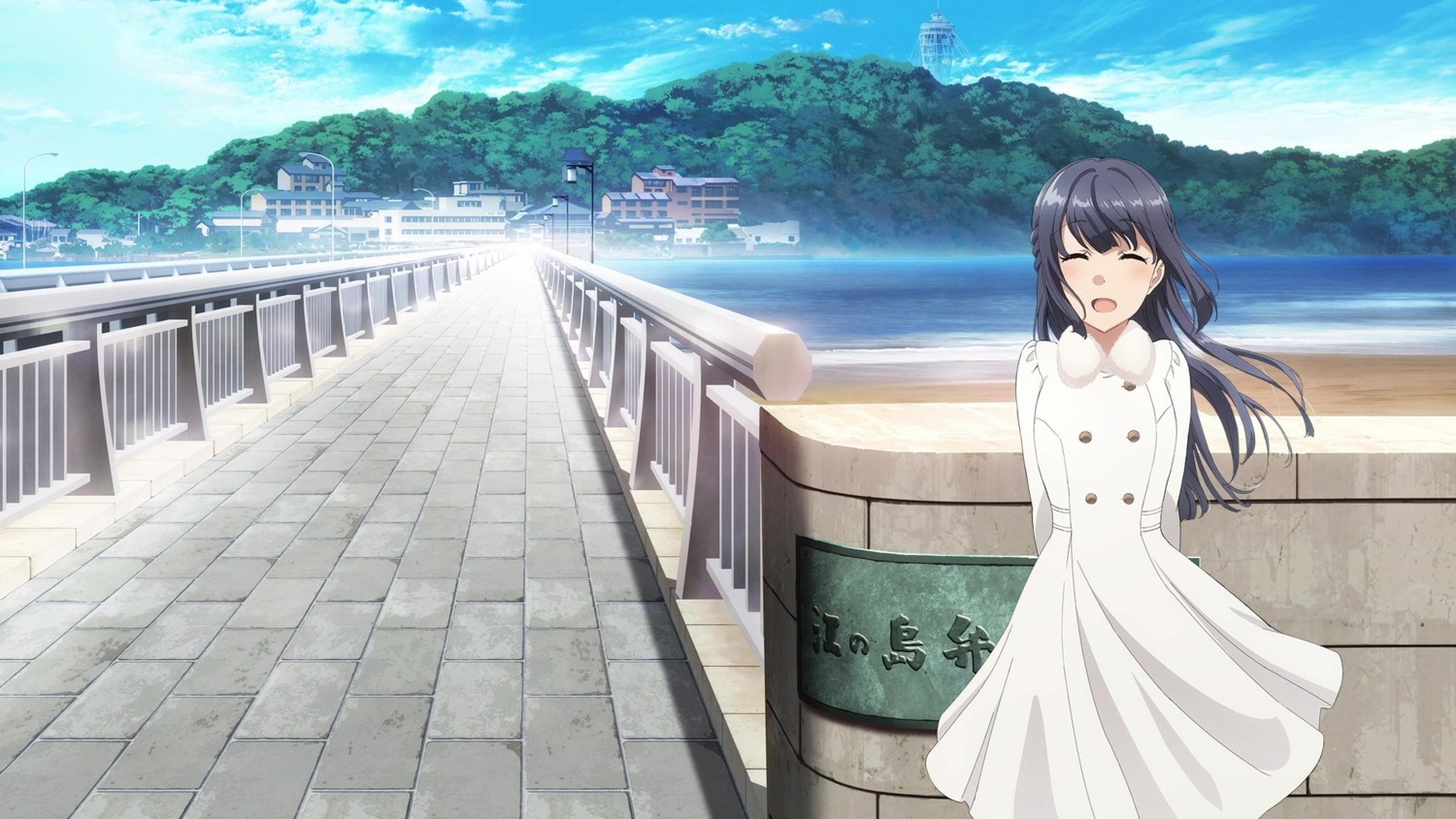 dress, landscape, makinohara_shouko, seishun_buta_yarou, tagme, wallpaper